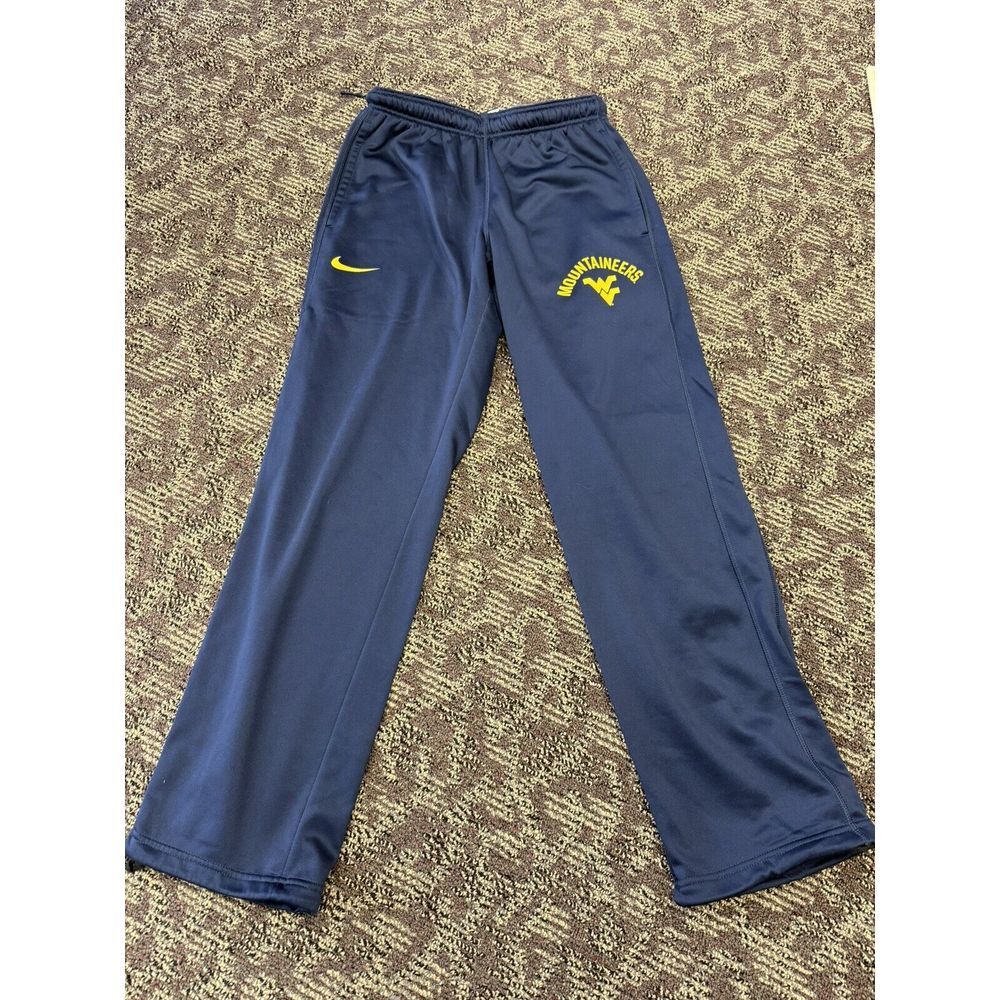 Nike‎ Therma Fit West Virginia Mountaineers NCAA Blue Yellow Pants Men's Small